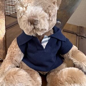 Burberry fragrance plush bear in nova check polo